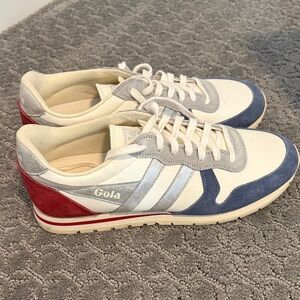 Gola Classic White and Blue Trainers